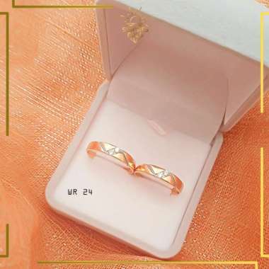CINCIN NIKAH EMAS ASLI KADAR 375/8K CINCIN TUNANGAN CINCIN EMAS COUPLE MURAH WR 24 12