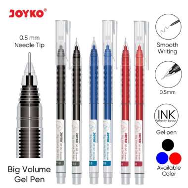 Gel Pen Pulpen Pena Joyko GP-347 Grandez 0.5 mm MERAH