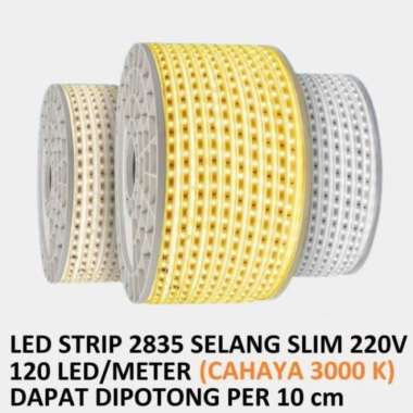 Lampu Led Strip Selang 2835 Warm White Lampu Outdoor 220 Volt Ip65 15 METER