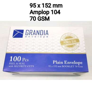Amplop Putih 104 GRANDIA Amplop Lem Perekat