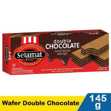 Selamat Wafer Double Chocolate 145 gr | Wafer Selamat Double Chocolate