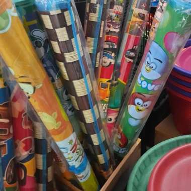 Tikar Gulung Plastik Karpet Lantai Motif Anak murah ukuran 120 x 170