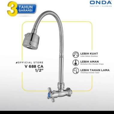 Onda Kran Dapur Cuci Piring Angsa Tembok Fleksibel V 688 CA V688 1/2 "