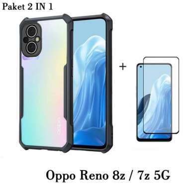 Promo Paket 2in1 Case Transparan Oppo Reno 7z / Reno 8z / Reno 6 4G Free Tempered Glass Layar Oppo R