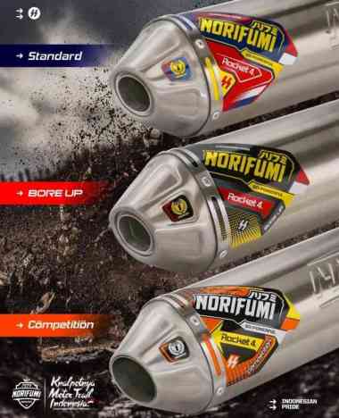Knalpot NORIFUMI ORIGINAL ROCKET 4 SS CRF KLX DTRACKER 150 WR 155 STANDAR WR155