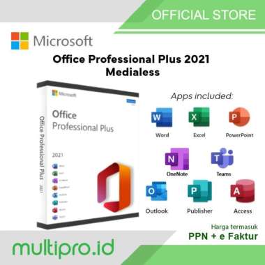 Microsoft Office Professional Plus 2021 Medialess 269-17185