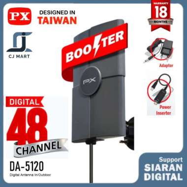 Antena TV Indoor Outdoor Digital Analog DVB T2 UHF+Booster PX DA-5120