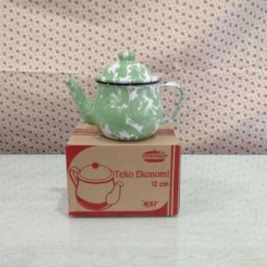Teko Eskan Enamel Jadul Blirik Cebol 12 cm