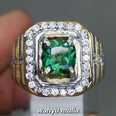 Batu Natural Green Topaz Ijo Octagon Asli Kode 2002 Hijau