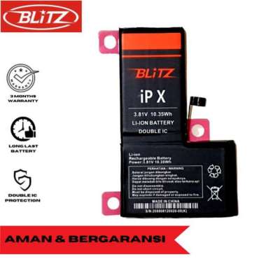 BLiTZ Baterai iPhone X Double Power Batre Batrai Original