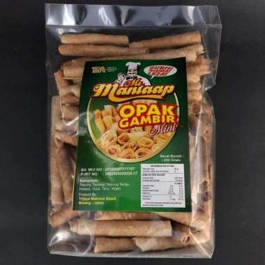 Opak Gambir Gulung / Contong / Lipat cap Mantap Opak Gulung