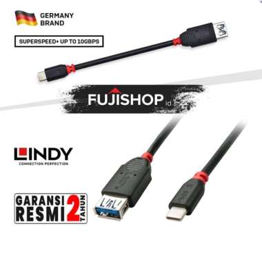 LINDY 41895 Kabel USB 3.1 Type C to A Female OTG Extension 0.15M