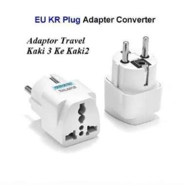 Over Steker Oversteker Adaptor Plug Colokan Listrik Kaki 3 ke Kaki 2