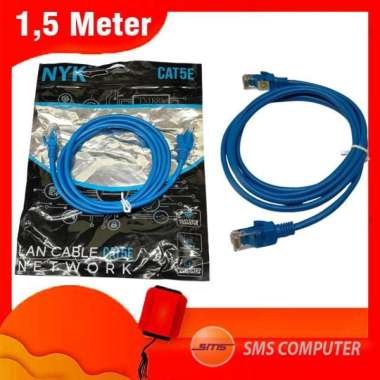 KABEL LAN 1.5 M CAT 5E / KABEL UTP 1.5 METER PABRIKAN Biru