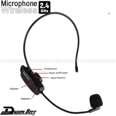 Mic Clip On Wireless 2.4G Presentasi Tur Imam Masjid Musholla