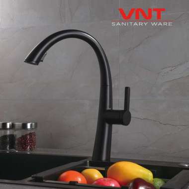 VNT Keran Cuci Piring Hitam Minimalis Kran Air Dapur Flexible Kitchen