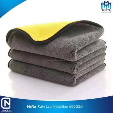 KAIN LAP MICROFIBER 800GSM / NICEN MIKROFIBER / MICRO FIBER LAP MOBIL Hijau Abu
