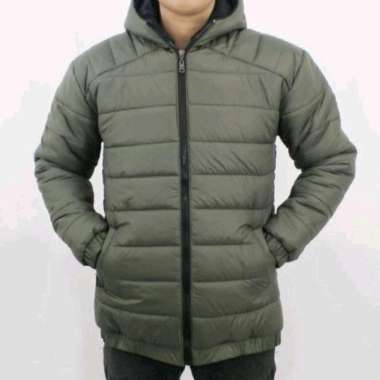 Jaket Puffer Jaket Kembung Tebal Full Dacron Hijau L/STD