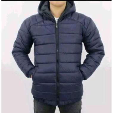 Jaket Puffer Jaket Kembung Tebal Full Dacron Navy L/STD