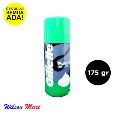 GILLETTE SHAVING FOAM MENTHOL FOAMY 175 GRAM Multicolor