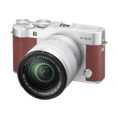 Fujifilm X-A3 Kamera Mirrorless wit ... s - Brown + Instax mini 8