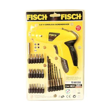 FISCH Cordless Screwdriver Mesin Bor [Baterai] Yellow