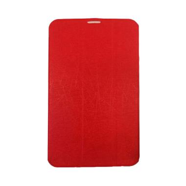 QCF Leather Flip Cover Casing for Lenovo Tab 2 A7-30 - Merah