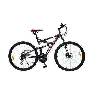 WIMCYCLE Air Flex X3 Sepeda MTB - Hitam Putih [26 Inch]