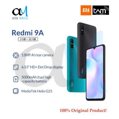 Xiaomi Redmi 9A [3/32 GB] Garansi Resmi Xiaomi Granite Grey