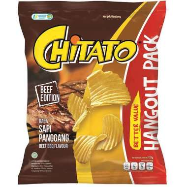 Promo Harga Chitato Snack Potato Chips Sapi Panggang Beef Barbeque 120 gr - Blibli