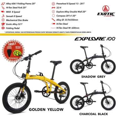 Lipat 20 Inc Alloy Exotic Explore 100 8Speed