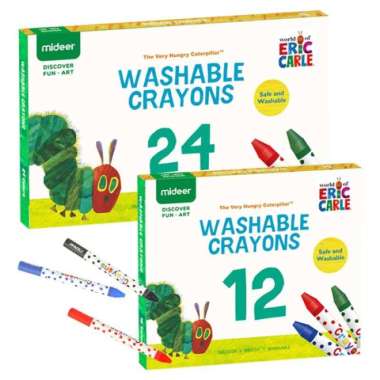 Mideer X Eric Carle - Washable Crayons (isi 24) Multicolor