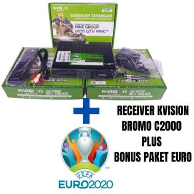 Receiver Kvision BROM C2000 Bonus Paket EURO Hijau