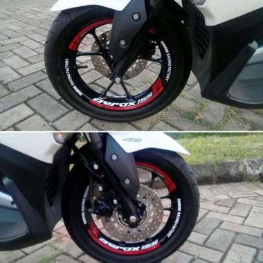 Stiker Velg Sticker Motor Decal Aerox 155 Yamaha Racing Factory 14 inch