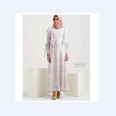 Wearing klamby Dress pacifia series muslim gamis original perempuan long dress Rose Brown L