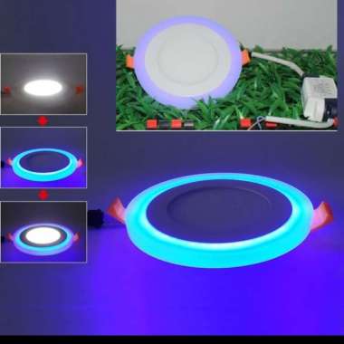 Lampu led panel Rocia 2 Warna 18 + 6 Watt Lampu Downlight Led biru