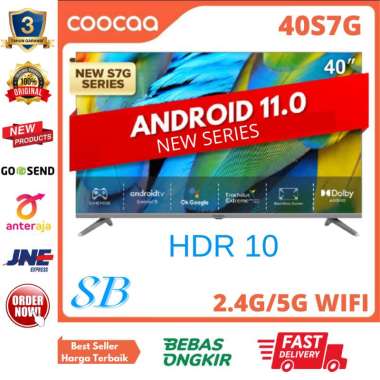COOCAA Smart LED TV 40 Inch - Digital TV - Android 11 - HDR 10 - WIFI 4/5G (Coocaa 40S7G)