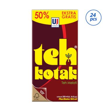Teh Kotak Teh Melati 300ml (200 ml + 100ml) isi 24 kotak