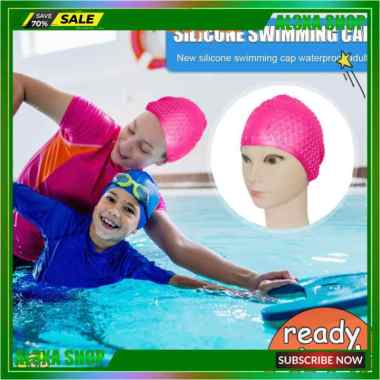 Swimming Cap Silicone Women Men Waterproof Sports Ear Protect Swim Pool Hat Heiß