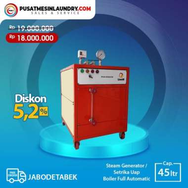 Setrika Uap Boiler Full Automatic Kapasitas 45 Liter, Steam Generator