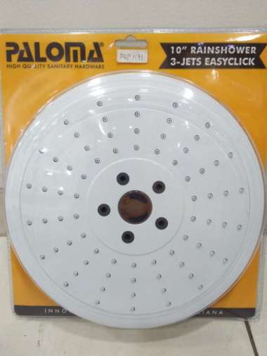 Shower Head Paloma RSP 1171 - 10" inch Bulat Rain Shower ABS Warna Putih / Head Shower Murah Berkual