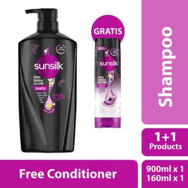 Sunsilk Sampo Black Shine 900ml Free Sunsilk Conditioner Black Shine 170ml