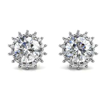 Florale Earrings - Anting Moissanite diamond by Her Jewellery GRA