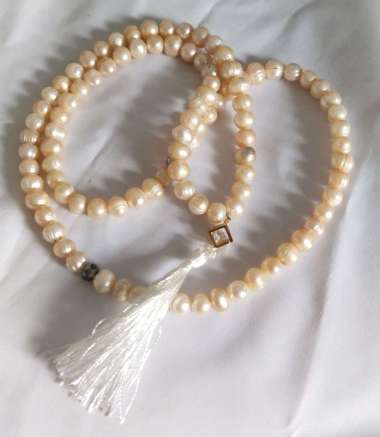 Tasbih 99 Mutiara Air Tawar Mutiara Asli Lombok