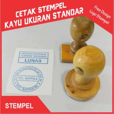 Cetak Stempel Kayu Free Design Logo Stempel Custom | Stempel Biasa