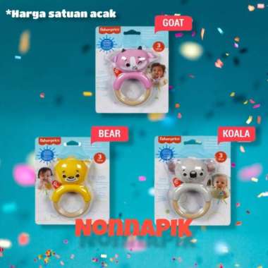 Fisher Price Knit Theeter Animal - Mainan Gigitan Anak Bayi
