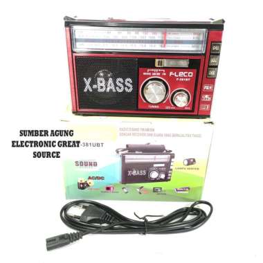 F381UBT F381 XBASS Fleco Speaker Radio Bluetooth Dengan Antena Radio F