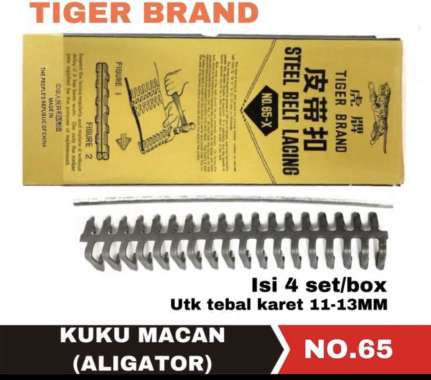 Tiger Steel Belt Lacing Aligator Kuku Macan No 65