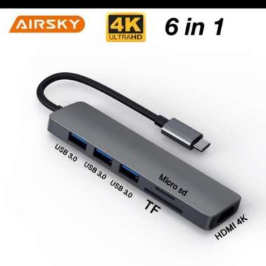 Type C to Hdmi 6in1 Usb 3.0 PD TF Micro Sd