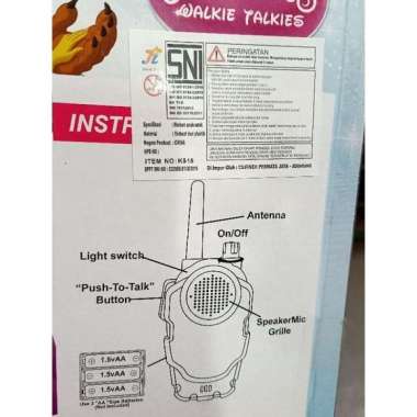 Sepasang Walkie Talkie Anak / Mainan Walkie Talkie / Walkie Talkie Mainan Anak Karakter / Mainan Tel